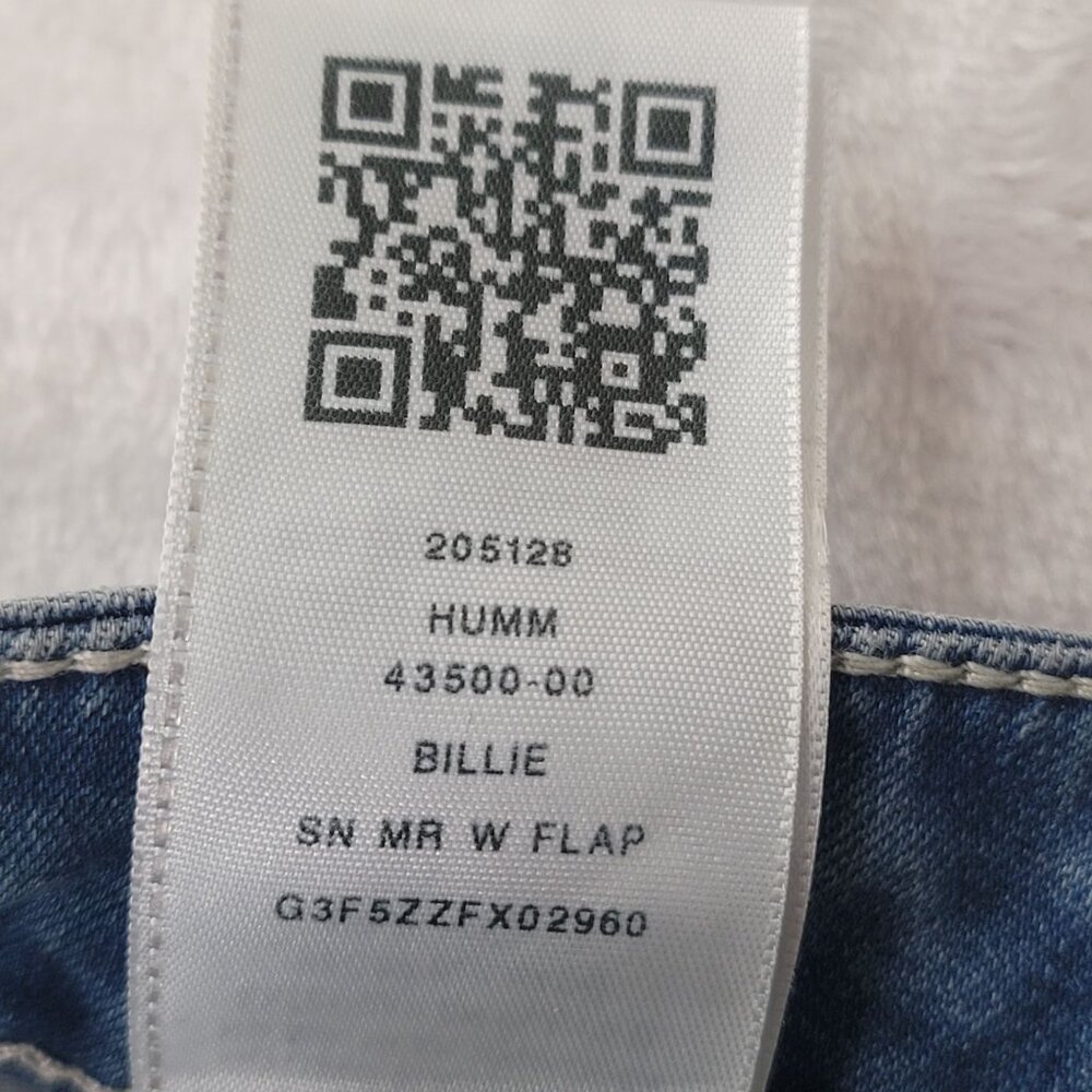 True Religion Billie Women's Mid Rise Straight Leg Blue Jeans Size 31x32 - Picture 12 of 12